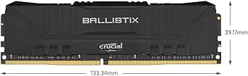 Crucial Ballistix RGB 3600 MHz DDR4 DRAM Kit de memória para jogos